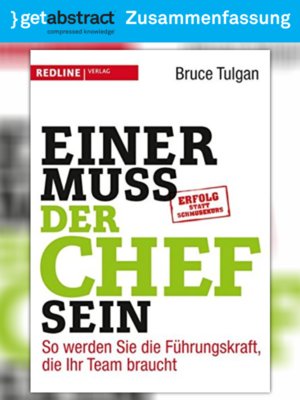 cover image of Einer muss der Chef sein (Zusammenfassung)